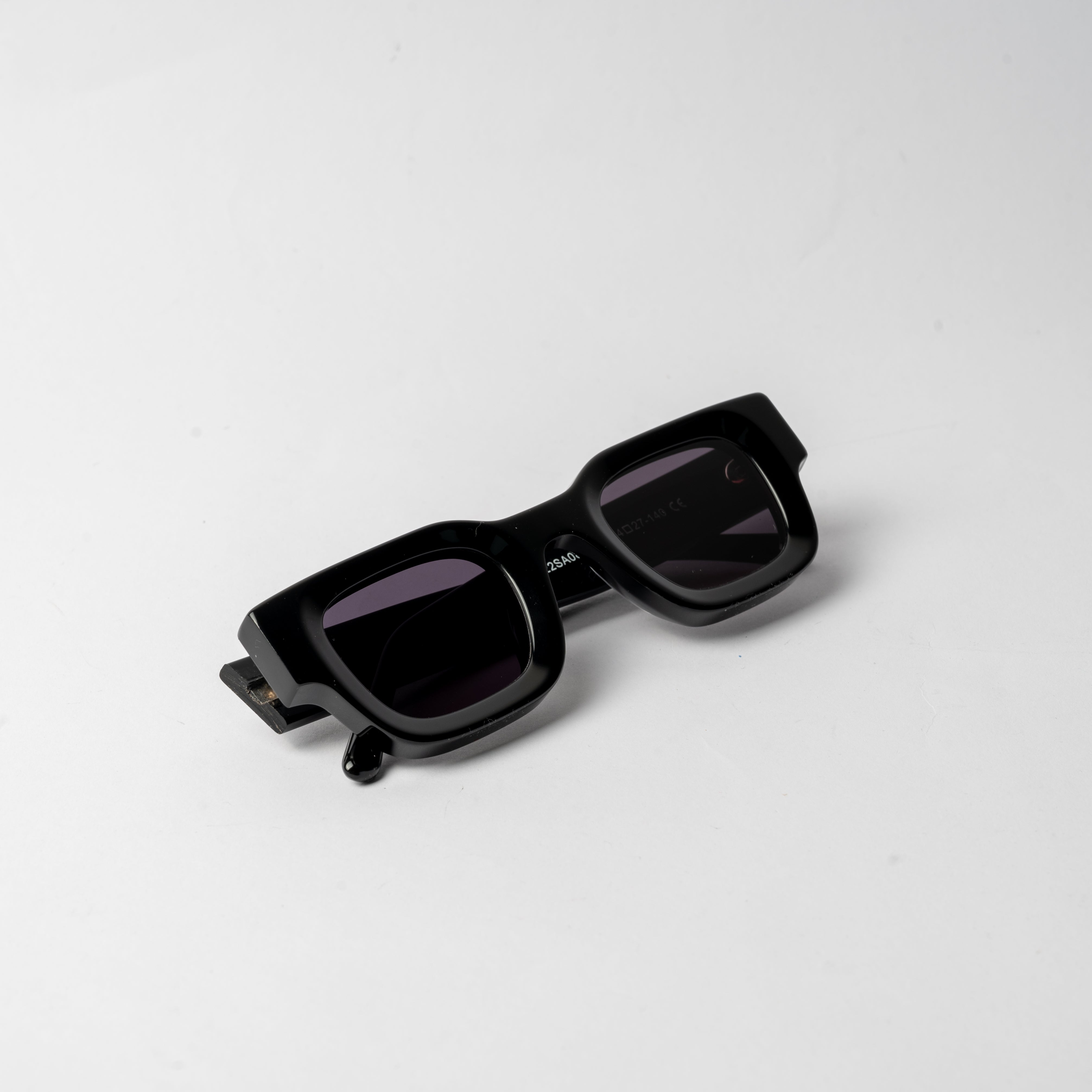 VAYO Eclipse unisex rectangular black acetate sunglasses with polarized TAC lenses
